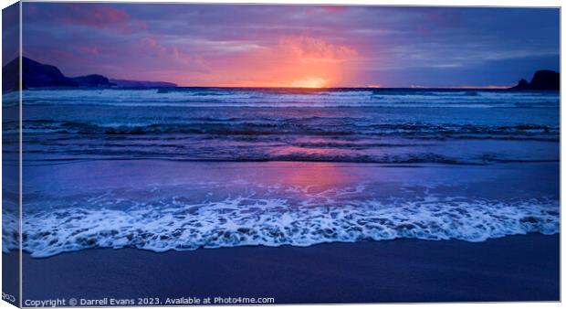 Seaside Sunset Canvas Print by Darrell Evans