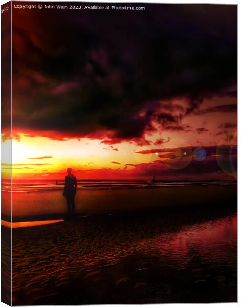 Another place at sunset (Digital Art) Canvas Print by John Wain
