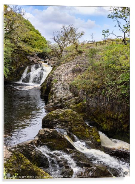 Beezley Falls, Yorkshire Dales Acrylic by Jim Monk