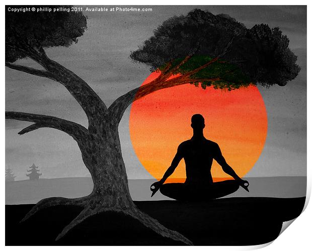 Sunset Meditation. Print by camera man