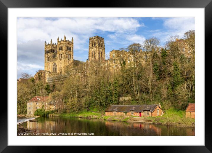 Durham Cathedral on the River Wear Framed Mounted Print by Jim Monk