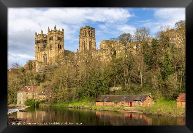 Durham Cathedral on the River Wear Framed Print by Jim Monk