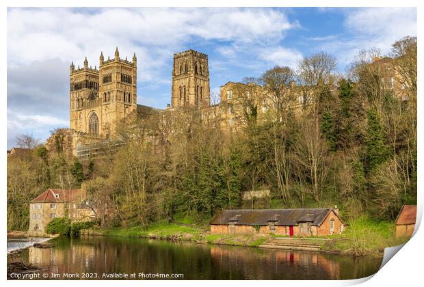 Durham Cathedral on the River Wear Print by Jim Monk
