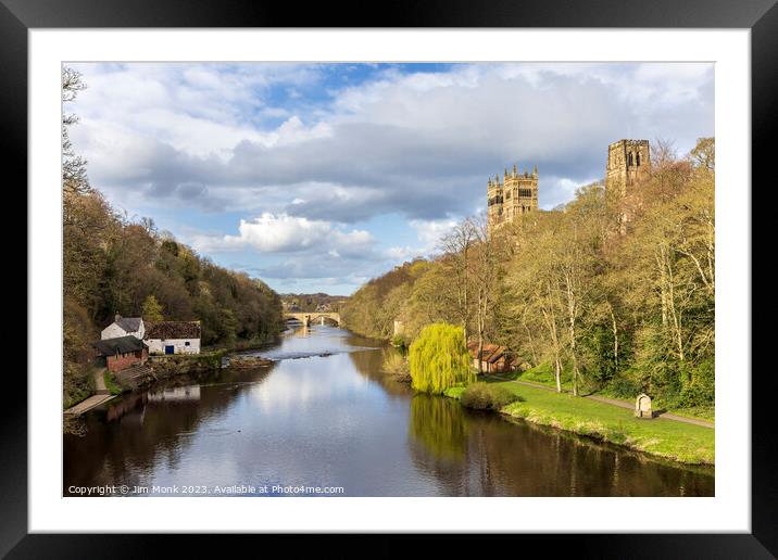 River Wear, Durham Framed Mounted Print by Jim Monk