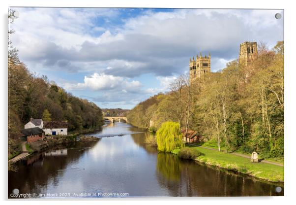River Wear, Durham Acrylic by Jim Monk