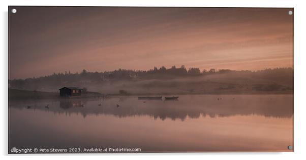 Early morning at Knapps Loch Acrylic by Pete Stevens