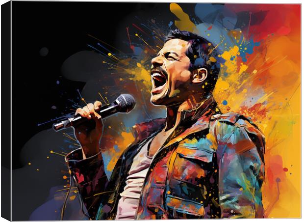 Freddie Mercury Canvas Print by Steve Smith