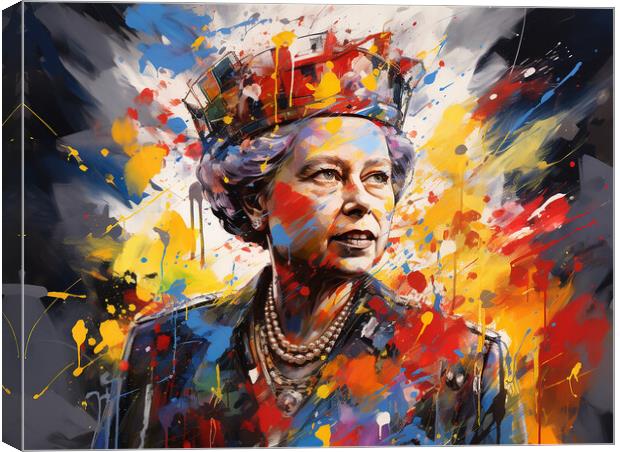 Queen Elizabeth II Canvas Print by Steve Smith