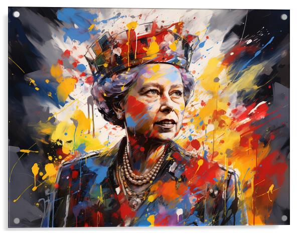 Queen Elizabeth II Acrylic by Steve Smith