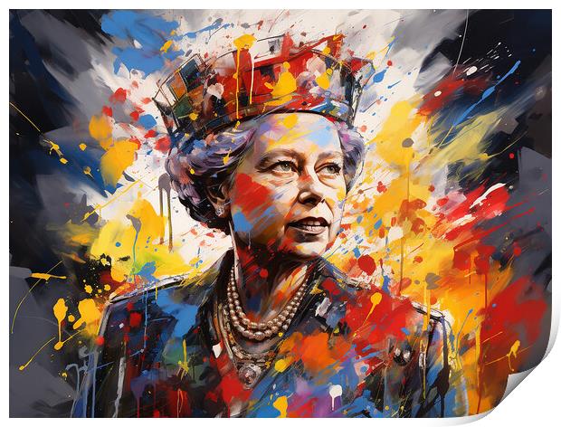 Queen Elizabeth II Print by Steve Smith