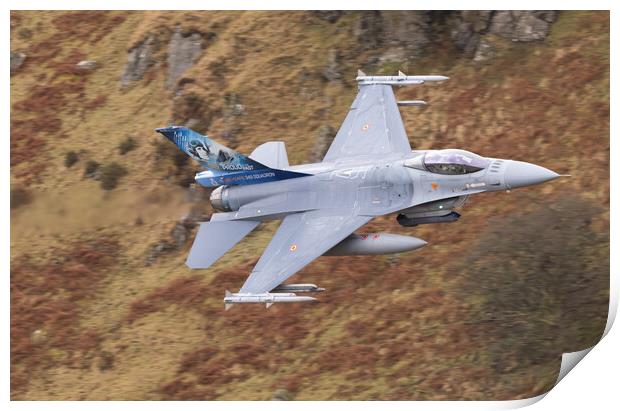 Belgian air force F16 Print by Rory Trappe