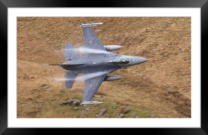Belgian air force F16 Framed Mounted Print by Rory Trappe
