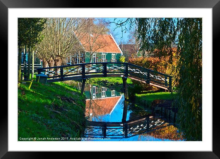 Bridge over stream Framed Mounted Print by Jonah Anderson Photography