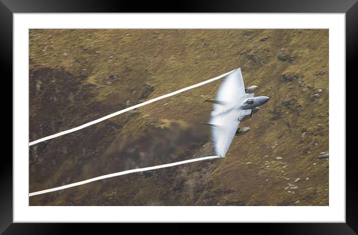 USAF F15 C low level Framed Mounted Print by Rory Trappe
