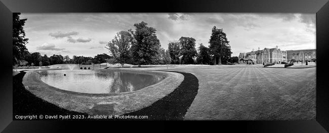 English Country Manor Panorama Framed Print by David Pyatt