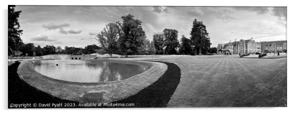 English Country Manor Panorama Acrylic by David Pyatt