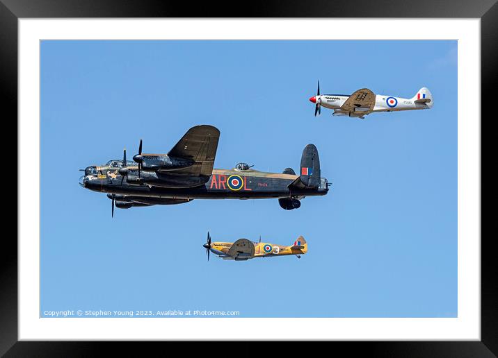 The Royal Air Force Battle of Britain Memorial Flight (BBMF) Framed Mounted Print by Stephen Young
