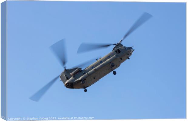 Chinook Helicopter Canvas Print by Stephen Young