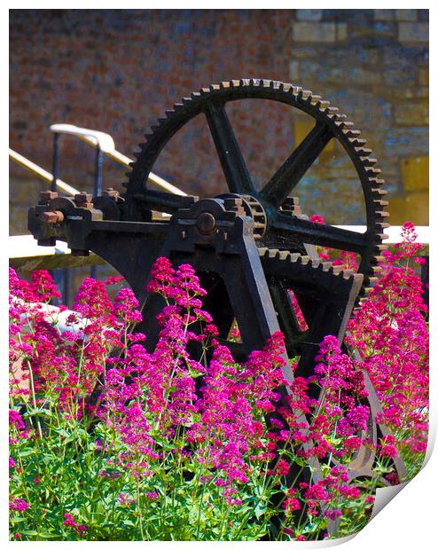 Anticrated Canal Lock Gate Mechanism Print by Philip Enticknap