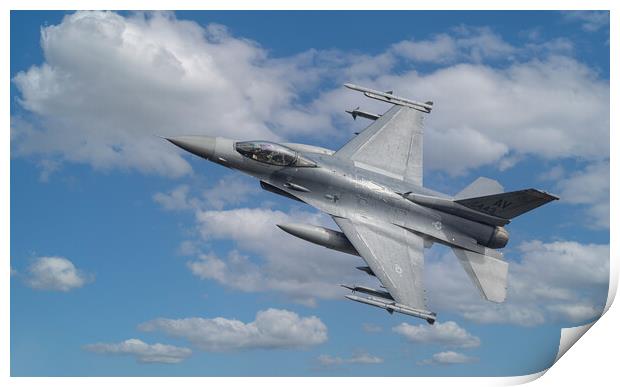 F16 Fighting Falcon Print by Rory Trappe