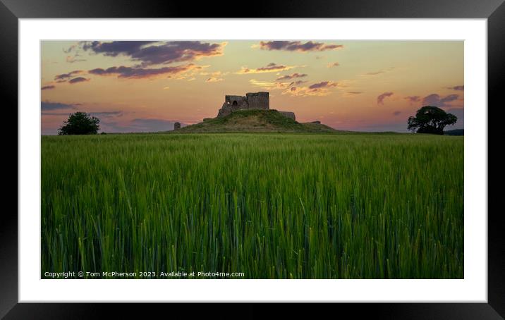 Dramatic sunrise at Duffus Castle Framed Mounted Print by Tom McPherson