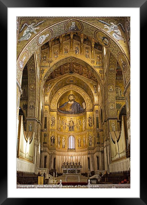 Inside Monreale Cathederal Framed Mounted Print by Lynne Morris (Lswpp)