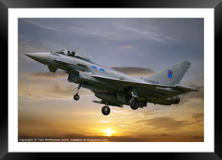 Roaring Thunder RAF Eurofighter Typhoon FGR.4 Framed Mounted Print by Tom McPherson