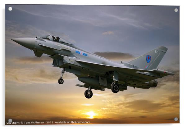 Roaring Thunder RAF Eurofighter Typhoon FGR.4 Acrylic by Tom McPherson