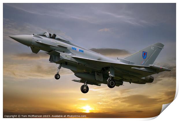 Roaring Thunder RAF Eurofighter Typhoon FGR.4 Print by Tom McPherson