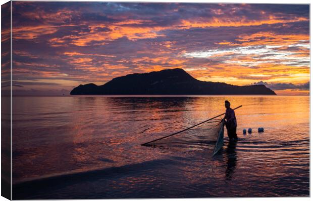 THAILAND PRACHUAP SAM ROI YOT FISHING Canvas Print by urs flueeler