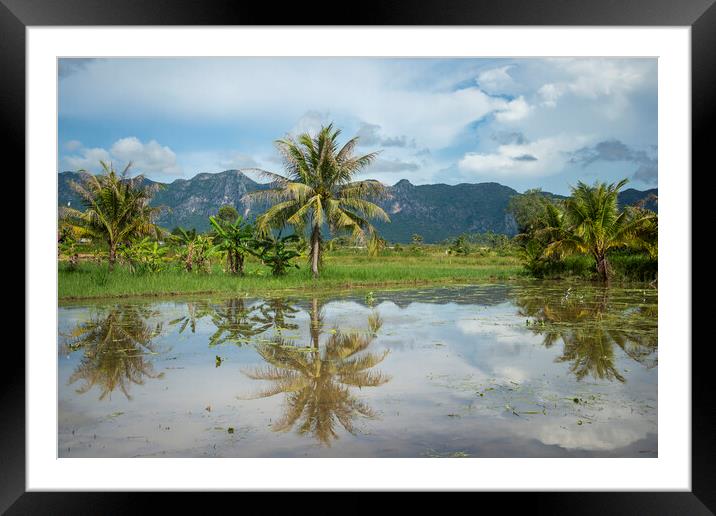 THAILAND PRACHUAP SAM ROI YOT LANDSCAPE Framed Mounted Print by urs flueeler
