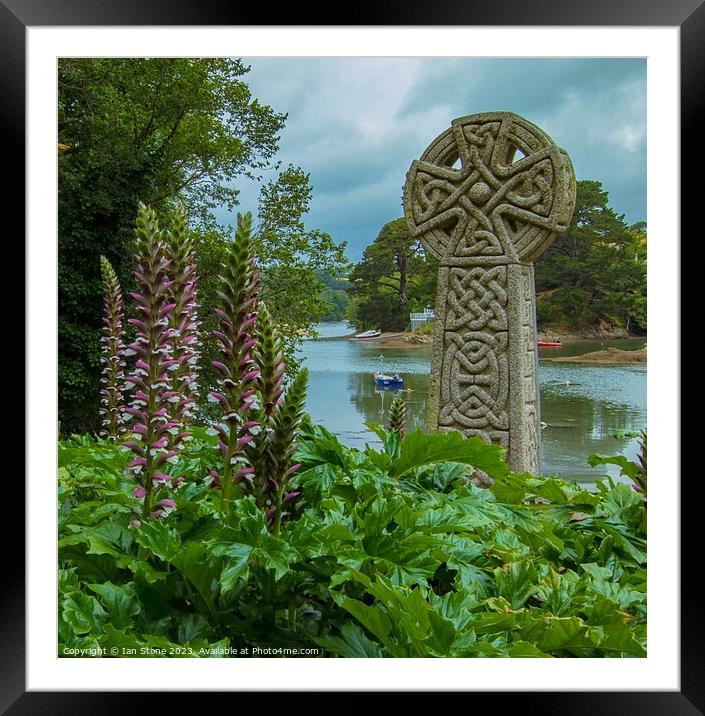 St.Just church garden, Cornwall. Framed Mounted Print by Ian Stone