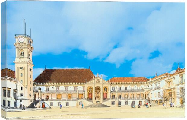 Coimbra University Sketch Canvas Print by Angelo DeVal