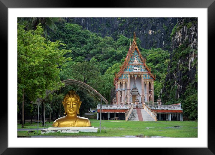 THAILAND PRACHUAP SAM ROI YOT WAT KHAO DAENG Framed Mounted Print by urs flueeler