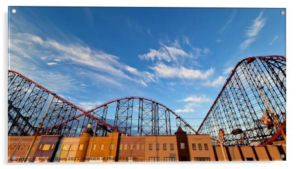 The Big One, Blackpool Acrylic by Michele Davis