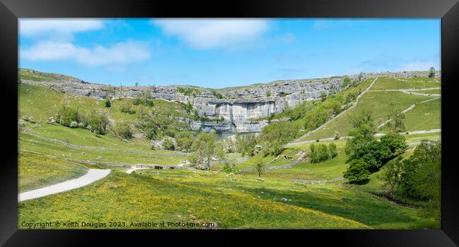 Malham Cove in the Yorkshire Dales Framed Print by Keith Douglas