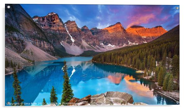 Moraine Lake, Canada Acrylic by Dina Rolle