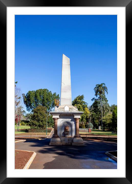 Toowoomba Alfred Thomas Memorial on the Botanic Gardens Framed Mounted Print by Antonio Ribeiro