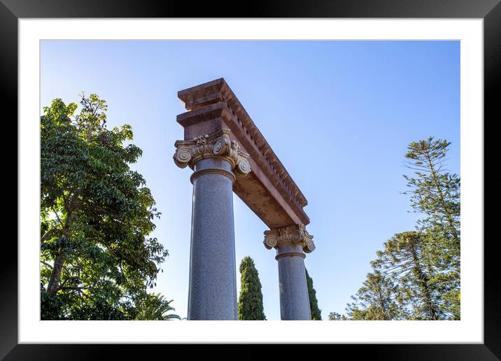 Toowoomba Column Arch on the Botanic Gardens Framed Mounted Print by Antonio Ribeiro