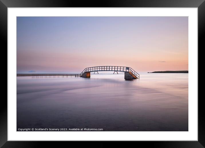 Bridge to nowhere, Belhaven, Scotland. Framed Mounted Print by Scotland's Scenery