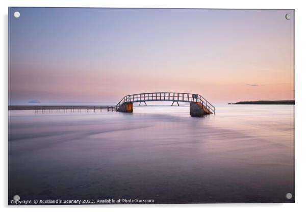 Bridge to nowhere, Belhaven, Scotland. Acrylic by Scotland's Scenery