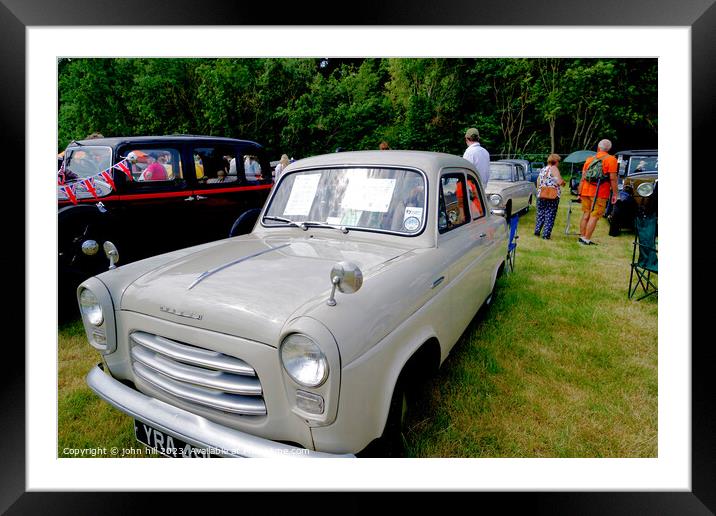 Timeless Elegance: A Vintage 1955 Ford Anglia Framed Mounted Print by john hill