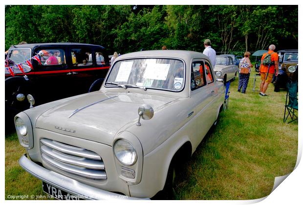 Timeless Elegance: A Vintage 1955 Ford Anglia Print by john hill