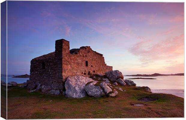 Dawn Light On The Blockhouse. Canvas Print by Andrew Wheatley