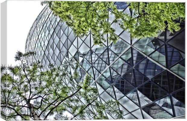 The Gherkin. City of London. Canvas Print by Kevin Plunkett