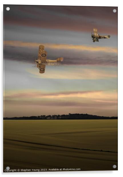 Vintage Aircraft of a Bygone Era Acrylic by Stephen Young