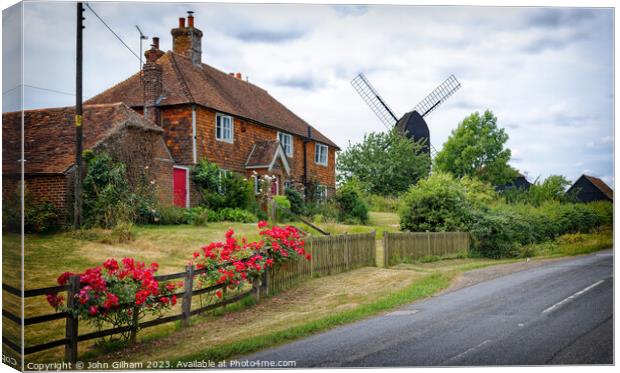 The Mill House Rolvenden in Kent UK Canvas Print by John Gilham