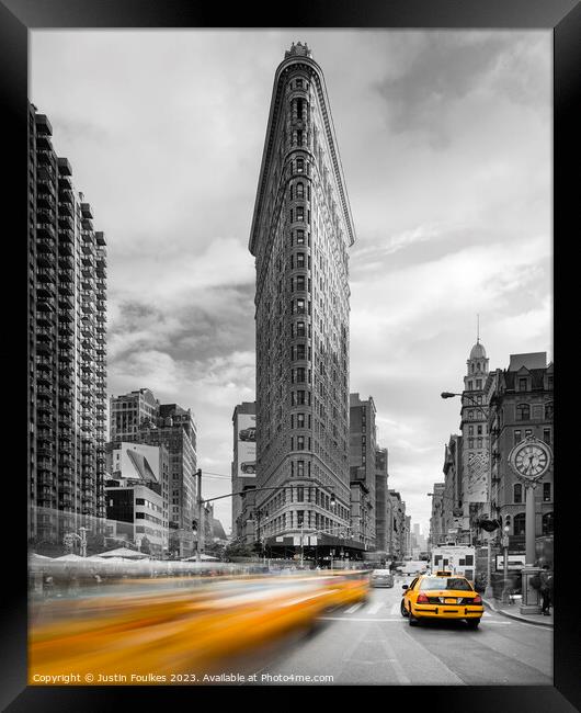 The Flatiron Building, Manhattan Framed Print by Justin Foulkes