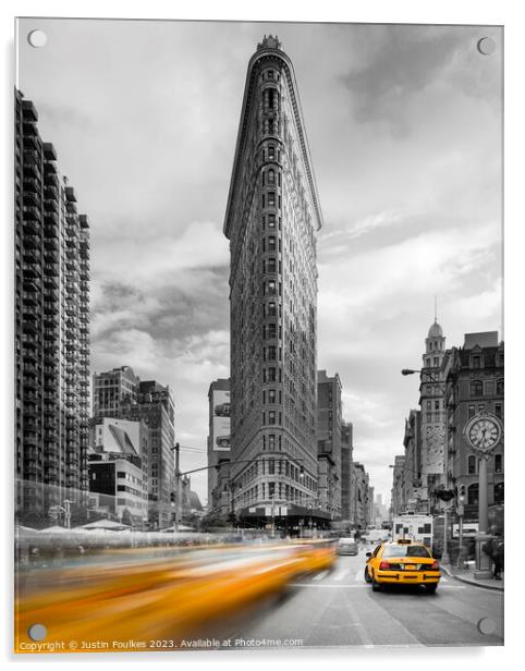 The Flatiron Building, Manhattan Acrylic by Justin Foulkes