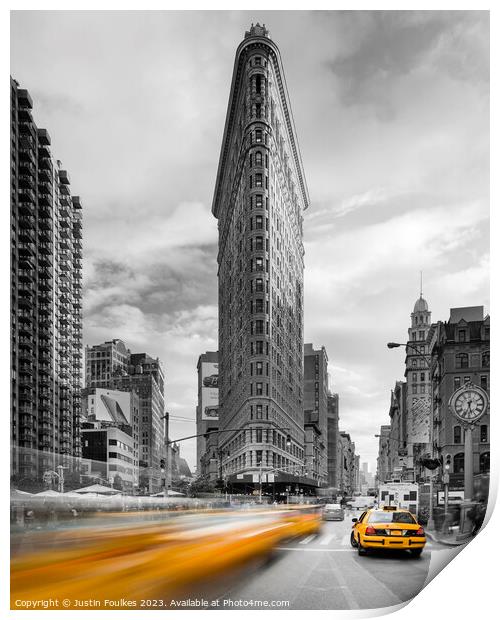The Flatiron Building, Manhattan Print by Justin Foulkes